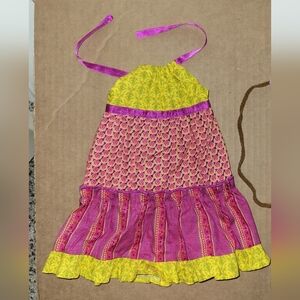 American Girl Pink and Yellow Doll Dress
